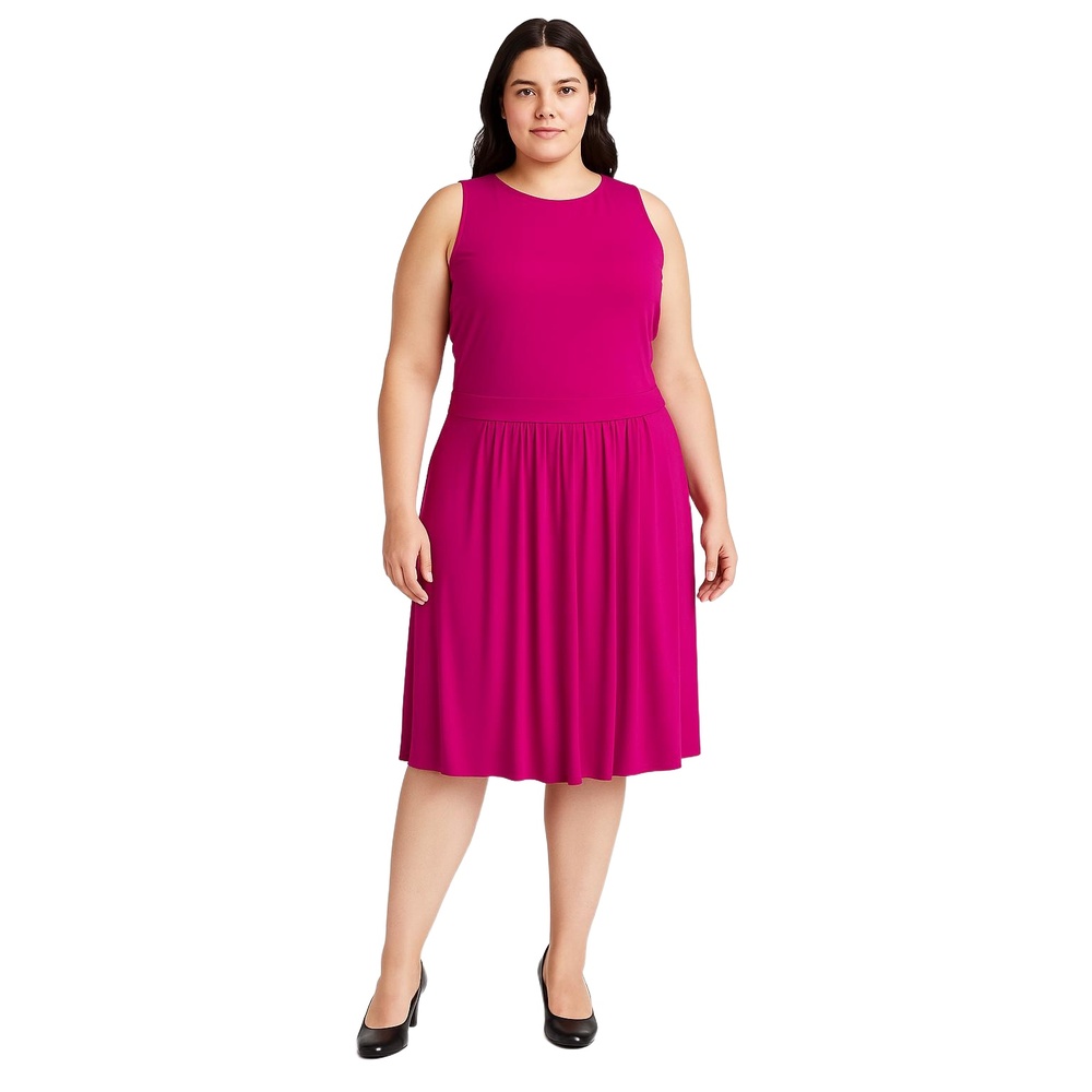 Ralph Lauren LRL Black Label Womens Dress Pink A-line Sleeveless Knee-Length 14